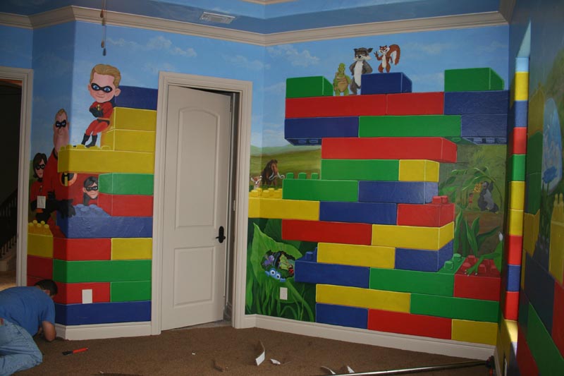 Lego room mural