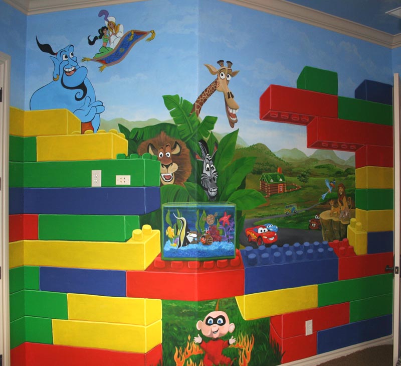 Lego room mural
